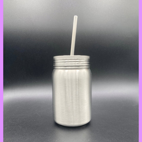 17oz Stainless Steel Pre Sanded Mason Jar