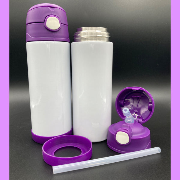 12oz Skinny/Straight Sublimation Solid Water Bottle