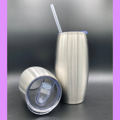 25oz Skinny/Barrel Stainless Steel Pre Sanded Tumbler