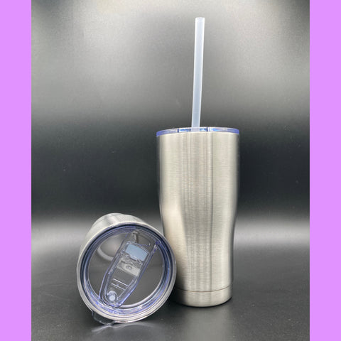 20oz Skinny/Modern Curved Stainless Steel Pre Sanded Tumbler