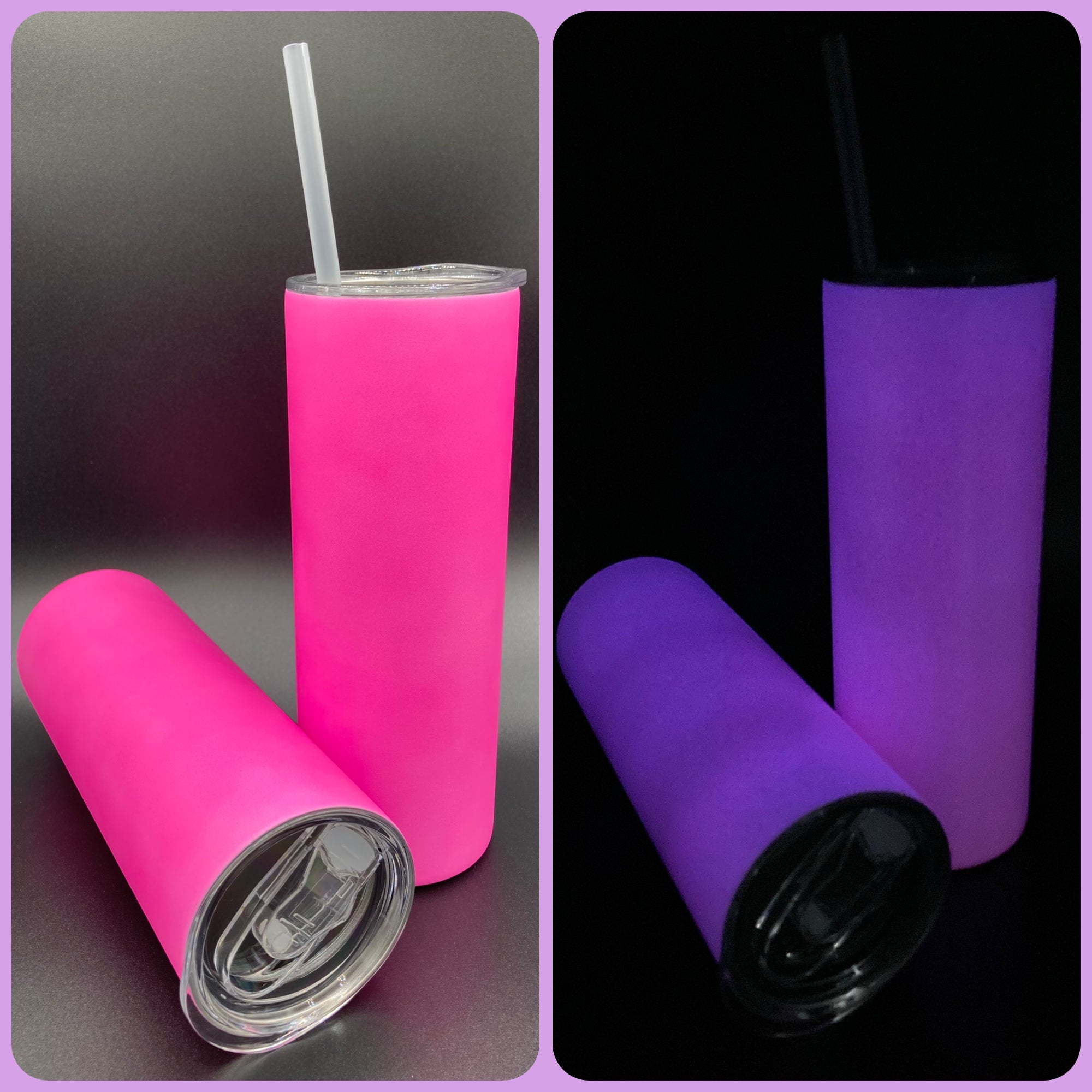 20oz Skinny/Straight Glow Sublimation Tumbler